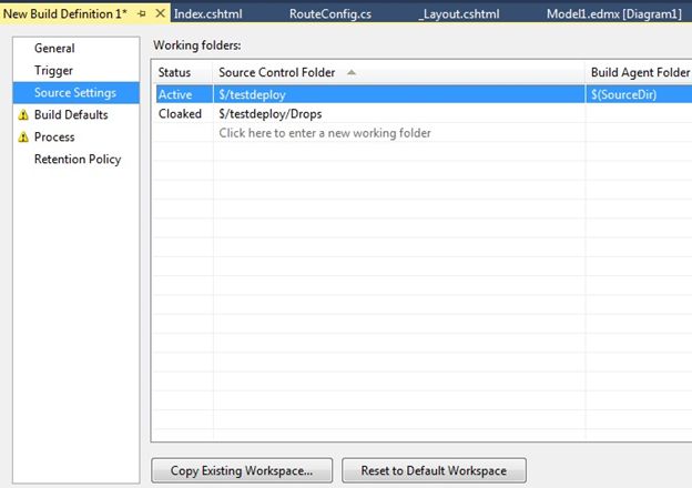 select source settings